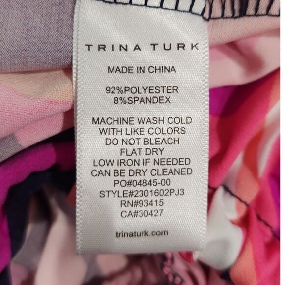 New! Trina by Trina Turk Tropical Print Halter Juju Jumpsuit - Picture 5 of 7